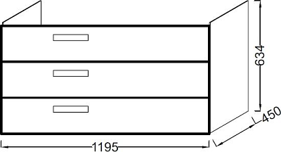 Тумба под раковину 120 см Jacob Delafon Rythmik EB1311-G1C белый