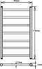 Полотенцесушитель электрический 55x110 см Zorg ZR 014, бронза