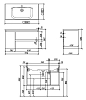 Тумба под раковину Caprigo Forte 36115L-SF019 черный