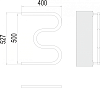 Полотенцесушитель водяной Terminus М-образный 500x400 4620768880483, хром