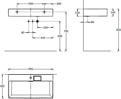 Раковина Kerama Marazzi Logica LO.wb.90.1, белый