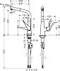 Смеситель для кухни Hansgrohe Metris 14821800, под сталь