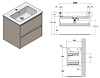 Тумба под раковину Berloni Bagno Way Block WAK0001 1428/101 бежевый