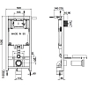 Инсталляция Jacob Delafon с безободковым унитазом Jacob Delafon Patio EDV102-00, сиденье микролифт клавиша белая, комплект 302551