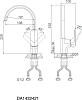 Смеситель для кухни D&K Berlin DA1432421, грей
