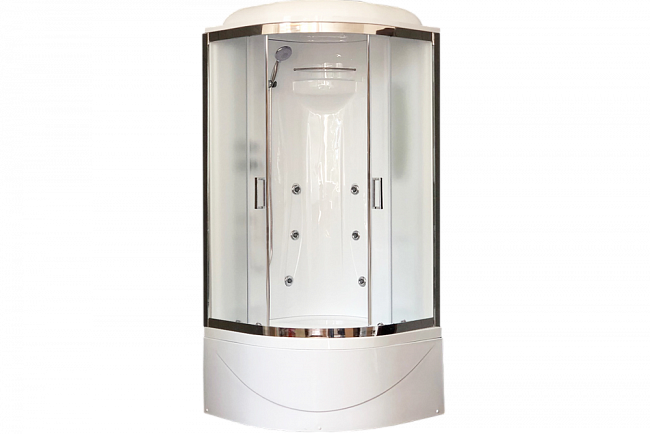 Душевая кабина 90х90 см Royal Bath ВК RB90BK2-M-CH стекло матовое с гидромассажем