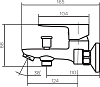 Смеситель для ванны Dorff Prime D4011000, хром