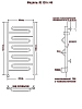 Полотенцесушитель электрический Ника Curve ЛЗ 120/40 лев хром