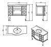 Тумба под раковину Caprigo Imperio 11621-B017 белый