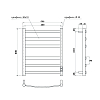 Полотенцесушитель электрический Point Антея PN17856W П6 500x600, диммер справа, белый