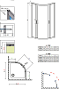 Душевой уголок 90х90 см Radaway Premium Plus A 90/170 30401-01-01N стекло прозрачное