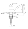 Смеситель для кухни Cron CN29 CN4529-2 хром