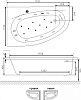 Акриловая ванна Excellent Kameleon 170х110 WAEX.KMP17WH левая