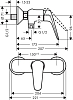 Смеситель для душа Hansgrohe Novus 71062000, хром