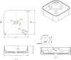 Раковина накладная 43 см Bravat Source C22238W-1-ENG, белый