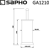 Ёршик напольный Sapho Simple Line GA1210, хром