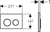 Кнопка смыва Geberit Omega 20 115.085.KN.1 хром матовый