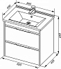 Тумба с раковиной Aquanet Тулон 65 00213064 белый