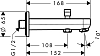 Излив для ванной Hansgrohe Metris S 31417000, хром