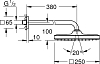 Верхний душ с кронштейном Grohe Tempesta 26682000, хром