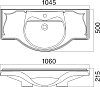 Мебельная раковина 105 см Roca America 327205000