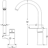 Комплект Мойка кухонная Domaci Равенна Ssik DCL 480*480 (6) TG + Смеситель MEGA Snow MG-SH03 хром