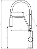 Смеситель для кухни Domaci Равенна DCB 7012 черный, с гибким изливом