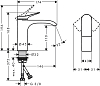 Смеситель для раковины Hansgrohe Vivenis 75022000, хром