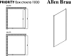 Боковая стенка Allen Brau Priority 100 3.31021.BBA, профиль черный, стекло прозрачное