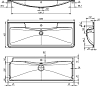 Раковина BelBagno 120 BB1200/455-LV-MR-ALR, белый