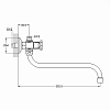 Смеситель для ванны с душем Solone Jik JIK7-A102-A хром