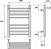 Полотенцесушитель водяной Point PN10146SP П7 400x600 с полкой, хром