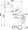 Смеситель для кухонной мойки Franke Urban 115.0595.084, ваниль