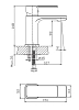 Смеситель для раковины Cron CN129 CN10129 хром