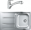 Комплект Кухонная мойка Grohe K400 31566SD0 + Смеситель Grohe Eurodisc 32257001 для кухонной мойки