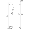 Душевой гарнитур Cisal Xion DS010630D1 серый