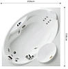 Акриловая ванна Jacuzzi Celtia 150х150 9443-141+9423-6180 белый