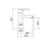 Смеситель для раковины PLStart PL1003-26 хром, серый