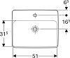 Раковина 55 см Geberit VariForm 500.742.01.2, белый