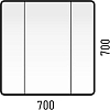 Зеркальный шкаф Corozo Монро 70 SD-00000678, белый