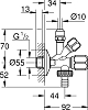 Вентиль Grohe WAS 22035000 комбинированный 1/2"