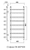 Полотенцесушитель водяной Domoterm Стефано Стефано П8 400*800 хром