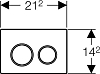 Кнопка смыва Geberit Omega 20 115.085.KJ.1, белый/хром