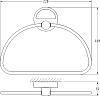 Полотенцедержатель FBS Luxia LUX 022