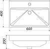 Раковина 60 см Sanita luxe Fest 60 FST60SLWB01