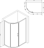 Душевой уголок AM.PM Like Solo Slide 120x80 W83G-302U120CT64 профиль хром, стекло прозрачное