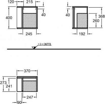 Шкаф боковой Geberit iCon XS 40 840237000, белый глянец