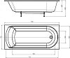 Акриловая ванна Aquatek Ника 150x75 см NIK150-0000001, белый