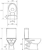 Унитаз-компакт Cersanit Parva new KO-PA011-3/6-COn-DL безободковый с крышкой-сиденьем микролифт