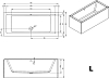 Акриловая ванна Riho Lugo 180x80 L B133016005 без гидромассажа